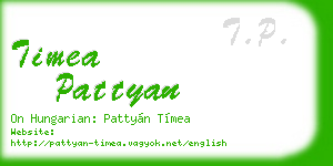 timea pattyan business card